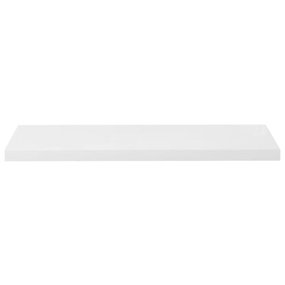Plovoucí Nástěnné Police 4 Ks Lesklé Bílé 90X23,5X3,8 Cm Mdf Bílá S Vysokým Leskem