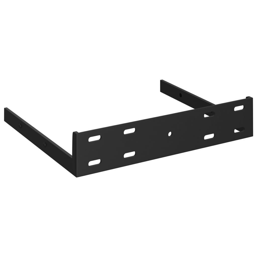 Plovoucí Nástěnná Police Černá Vysoký Lesk 23X23,5X3,8 Cm Mdf Černá S Vysokým Leskem