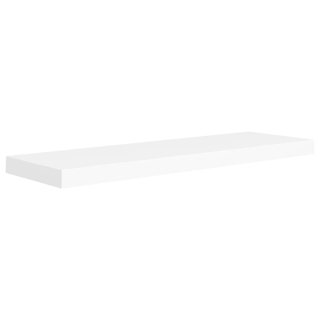 Plovoucí Nástěnné Police 2 Ks Bílé 80 X 23,5 X 3,8 Cm Mdf Bílá