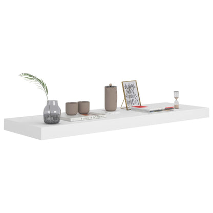 Plovoucí Nástěnné Police 4 Ks Bílé 80 X 23,5 X 3,8 Cm Mdf Bílá
