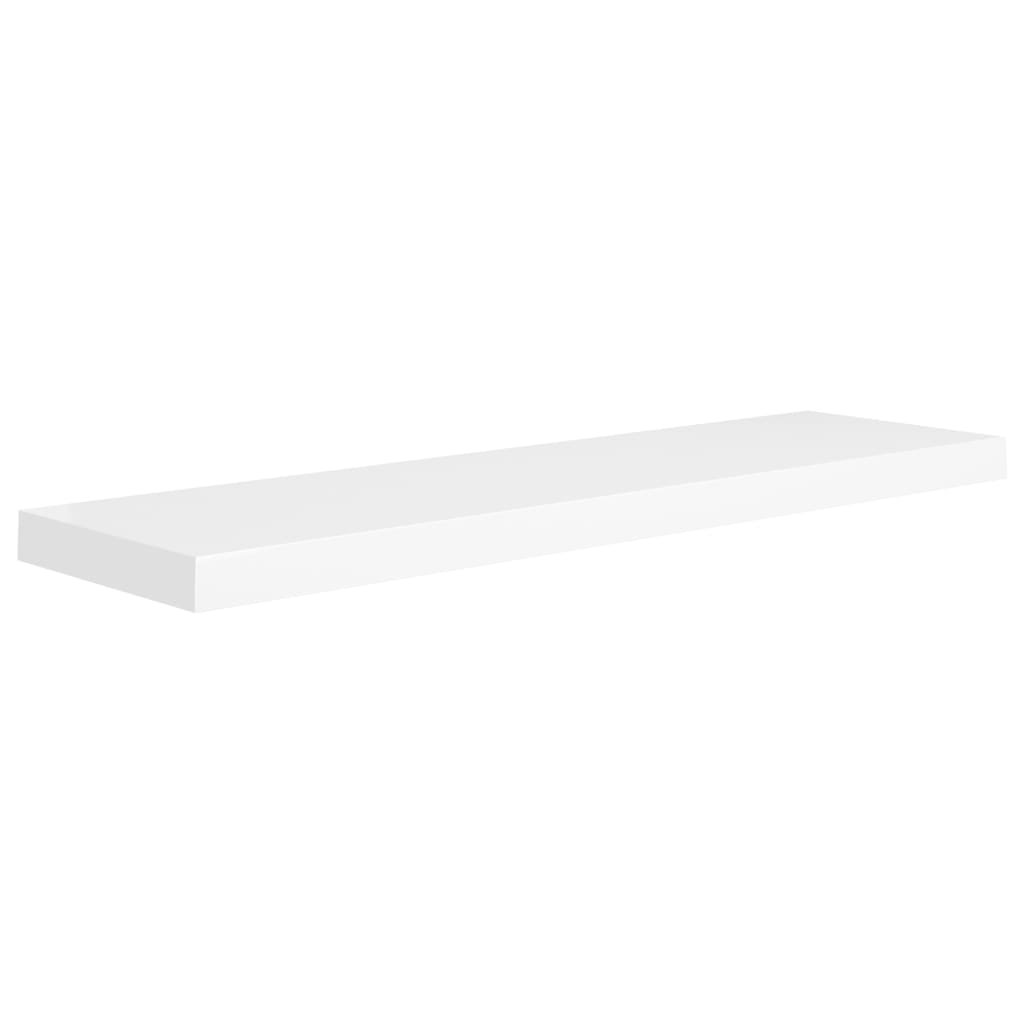 Plovoucí Nástěnné Police 2 Ks Bílé 90 X 23,5 X 3,8 Cm Mdf Bílá