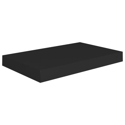 Plovoucí Nástěnné Police 4 Ks Černé 40 X 23 X 3,8 Cm Mdf Černá
