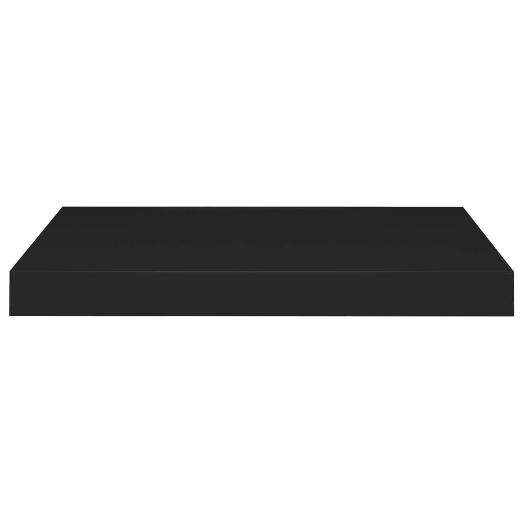 Plovoucí Nástěnné Police 4 Ks Černé 50 X 23 X 3,8 Cm Mdf Černá