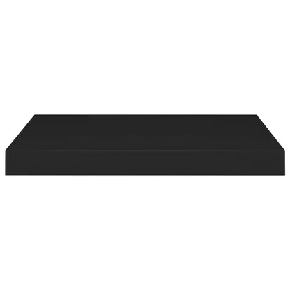 Plovoucí Nástěnné Police 4 Ks Černé 50 X 23 X 3,8 Cm Mdf Černá