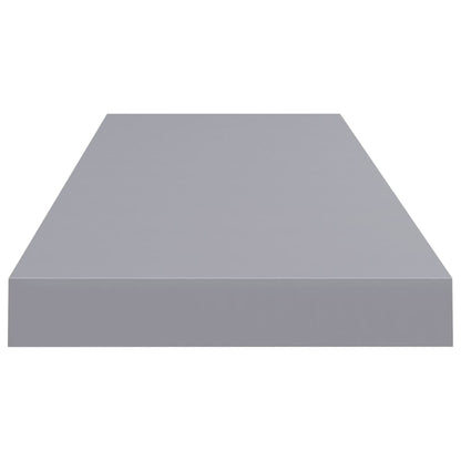 Plovoucí Nástěnné Police 4 Ks Šedé 80 X 23,5 X 3,8 Cm Mdf Šedá