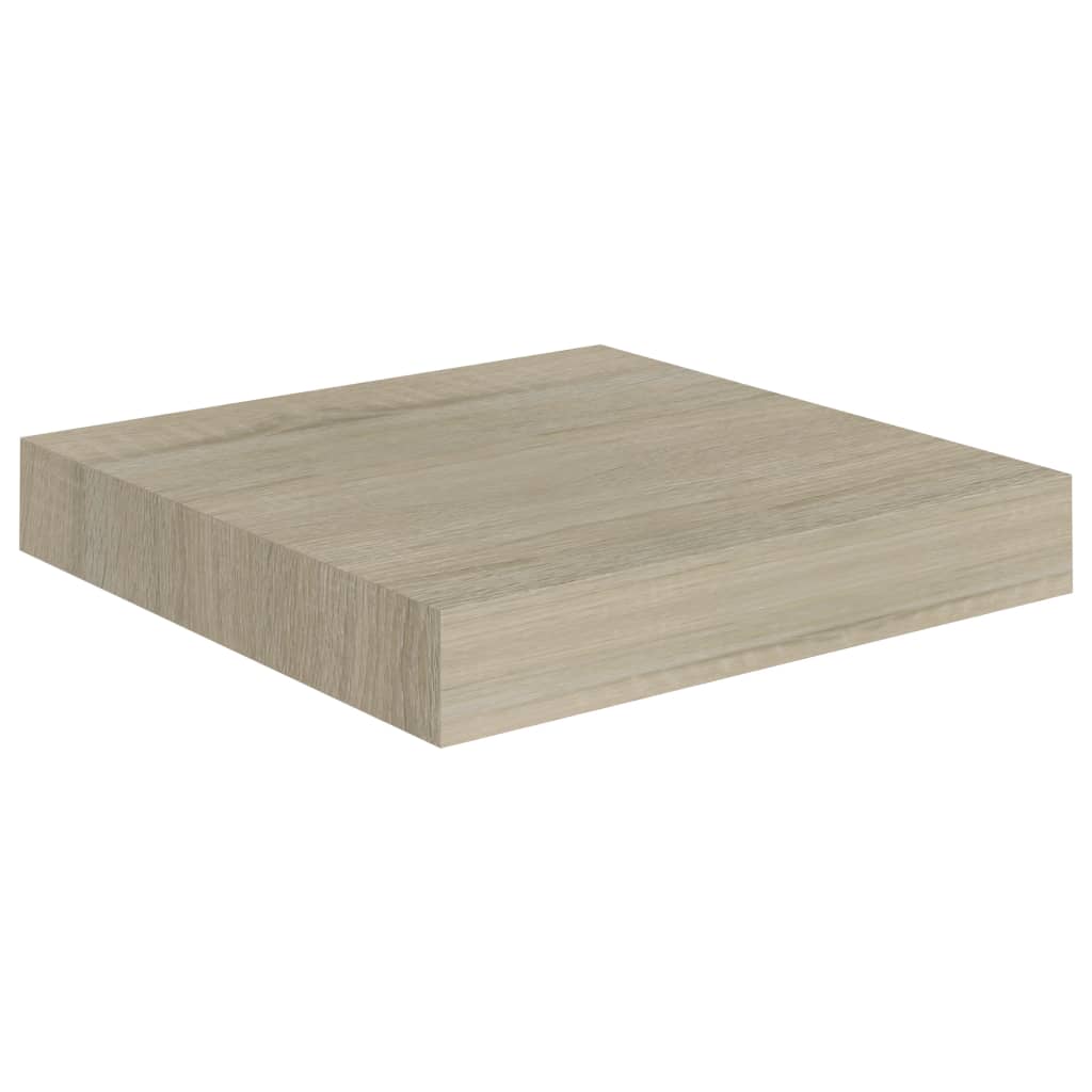 Plovoucí Nástěnné Police 2 Ks 23 X 23,5 X 3,8 Cm Mdf Dub