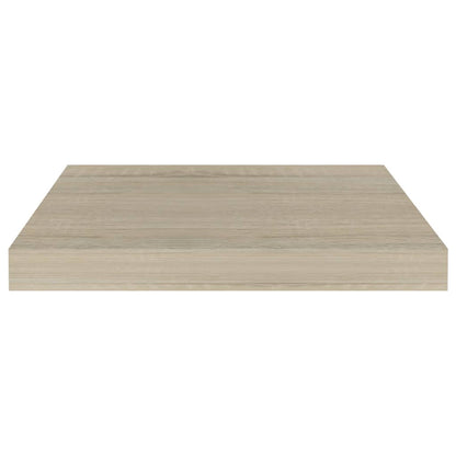 Plovoucí Nástěnné Police 2 Ks 40 X 23 X 3,8 Cm Mdf Dub