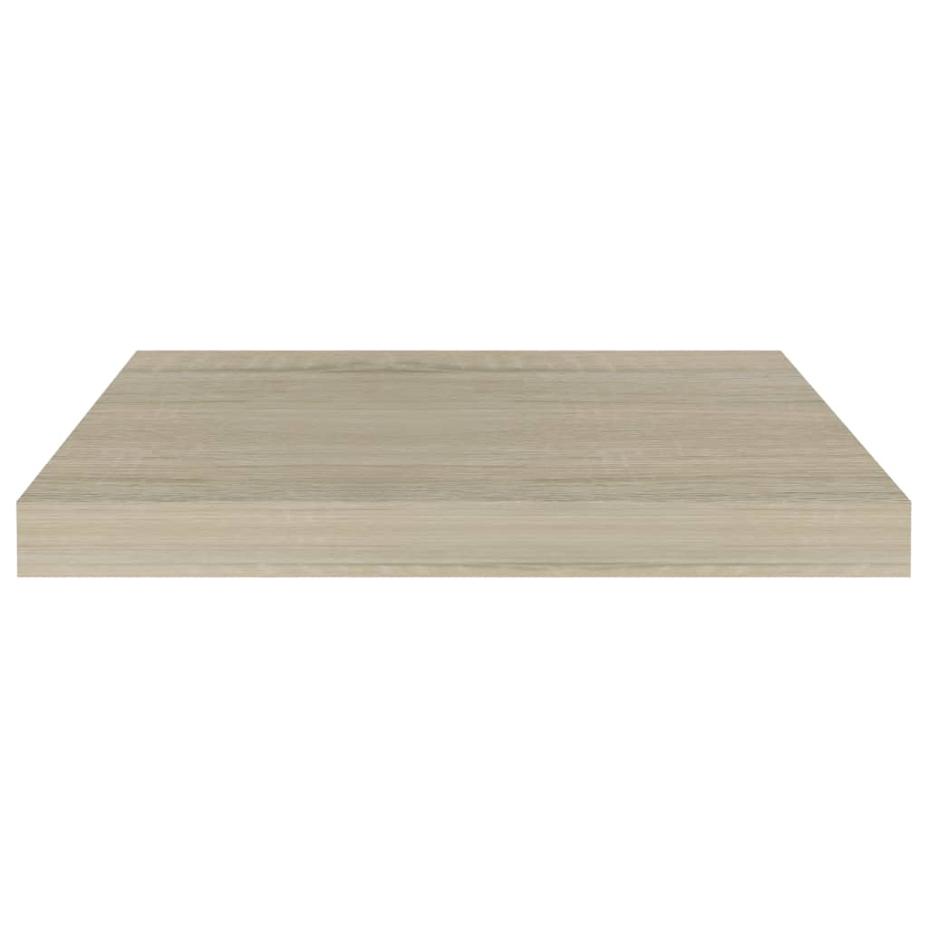 Plovoucí Nástěnné Police 2 Ks 50 X 23 X 3,8 Cm Mdf Dub