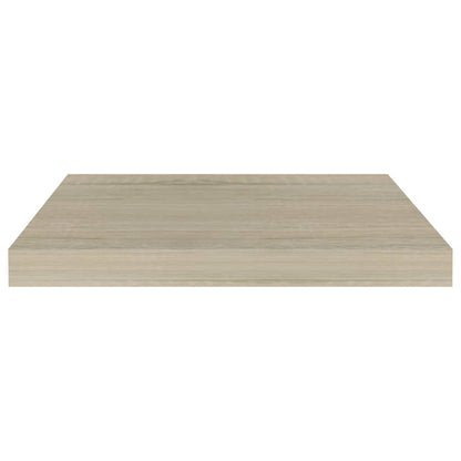 Plovoucí Nástěnné Police 2 Ks 50 X 23 X 3,8 Cm Mdf Dub