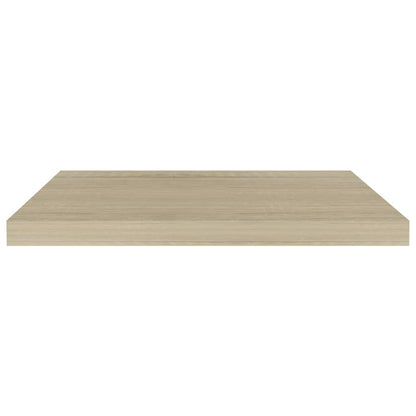 Plovoucí Nástěnné Police 2 Ks 60 X 23,5 X 3,8 Cm Mdf Dub