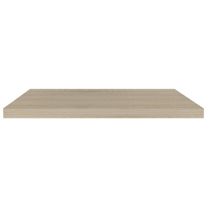 Plovoucí Nástěnné Police 2 Ks 80 X 23,5 X 3,8 Cm Mdf Dub