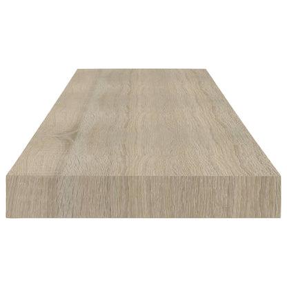 Plovoucí Nástěnné Police 4 Ks 80 X 23,5 X 3,8 Cm Mdf Dub