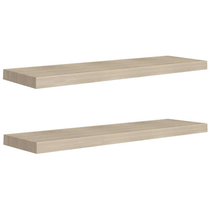 Plovoucí Nástěnné Police 2 Ks 90 X 23,5 X 3,8 Cm Mdf Dub