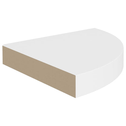 Plovoucí Rohové Police 2 Ks Bílé 25 X 25 X 3,8 Cm Mdf Bílá