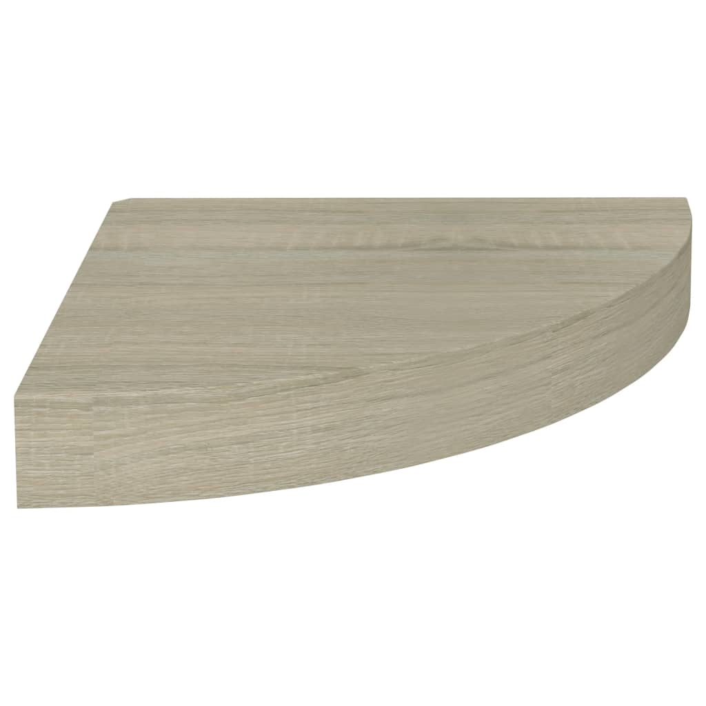 Plovoucí Rohové Police 2 Ks 25 X 25 X 3,8 Cm Mdf Dub