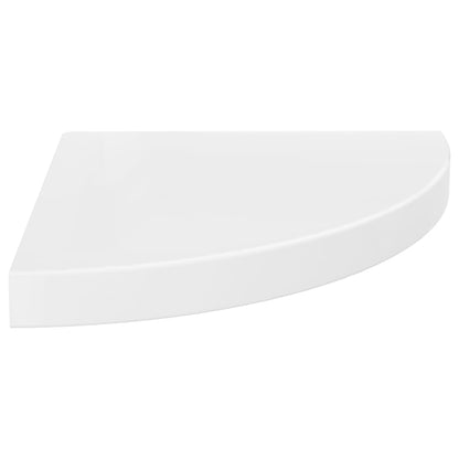 323909 Floating Corner Shelves 4 Pcs High Gloss White 35X35X3,8 Cm Mdf Bílá S Vysokým Leskem