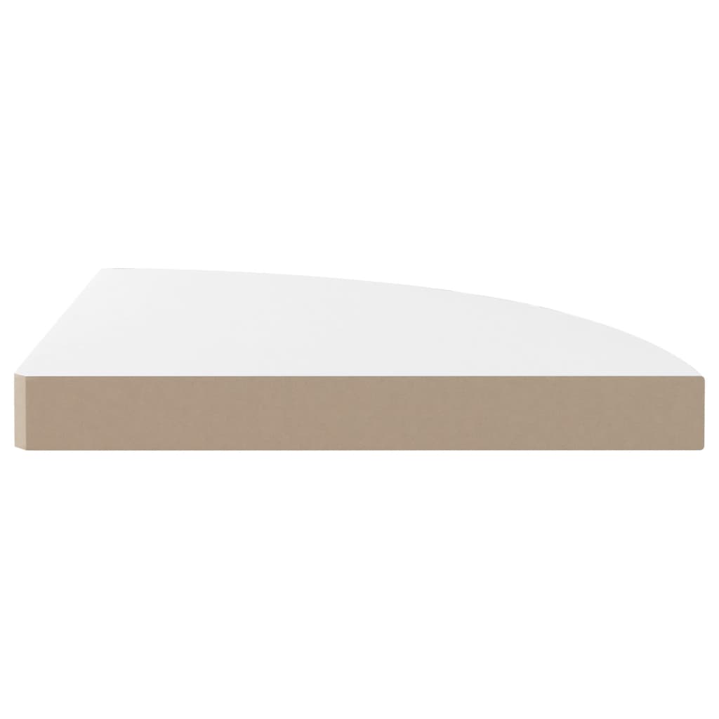 323909 Floating Corner Shelves 4 Pcs High Gloss White 35X35X3,8 Cm Mdf Bílá S Vysokým Leskem