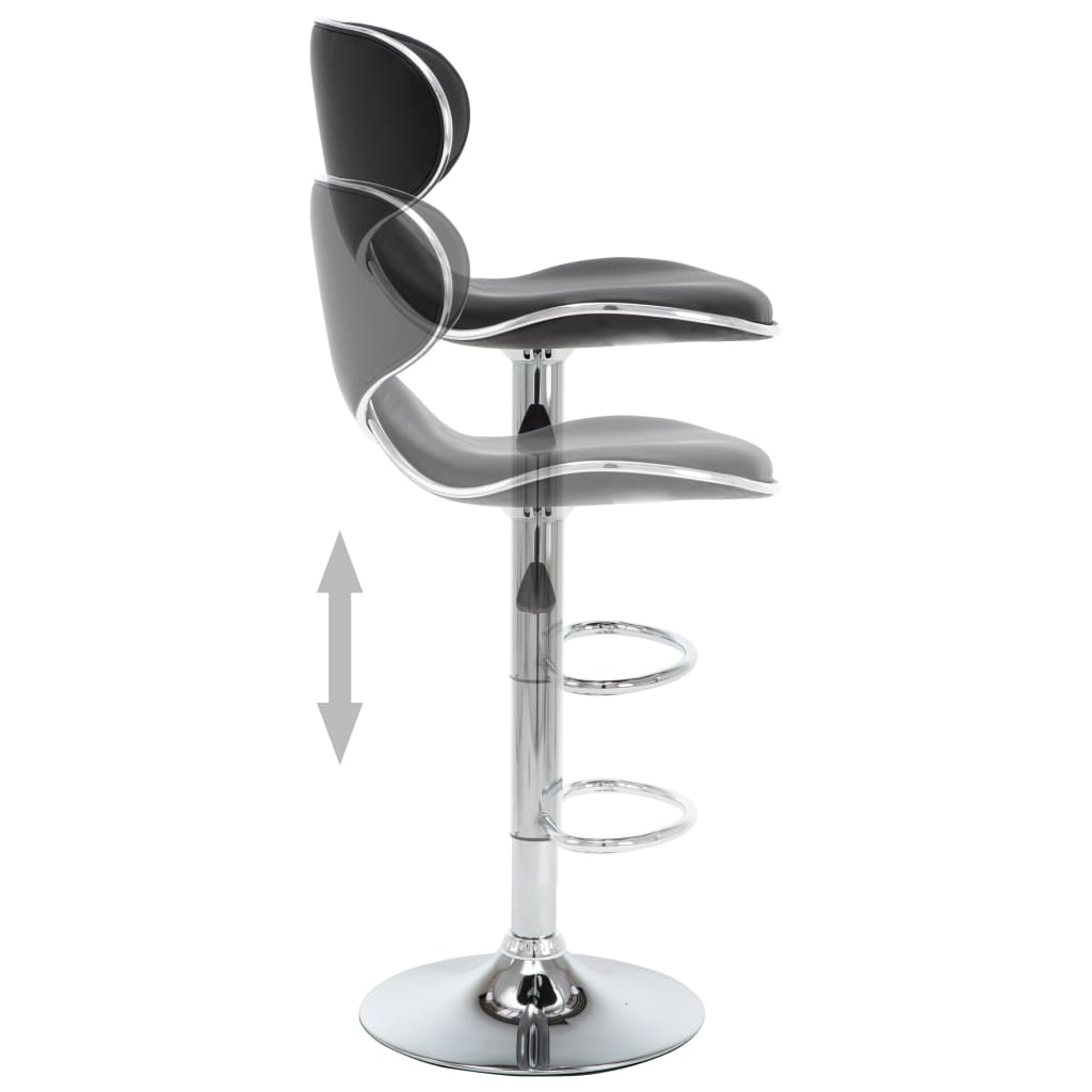 Barové Stoličky 2 Ks Černé Umělá Kůže