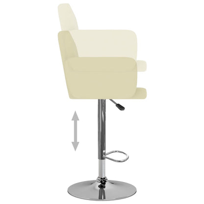 Barové Stoličky 2 Ks Krémové Umělá Kůže