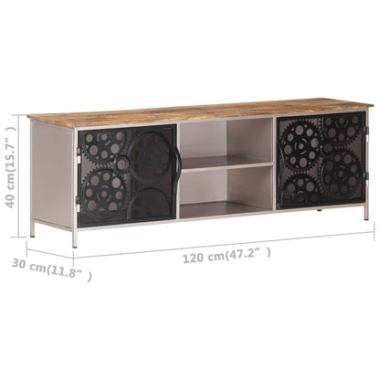 Tv Stolek 120 X 30 X 40 Cm Hrubé Mangovníkové Dřevo