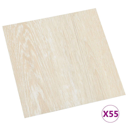 Podlahová Prkna 5,11 M² 55 Pcs Pvc Bílá A Béžová