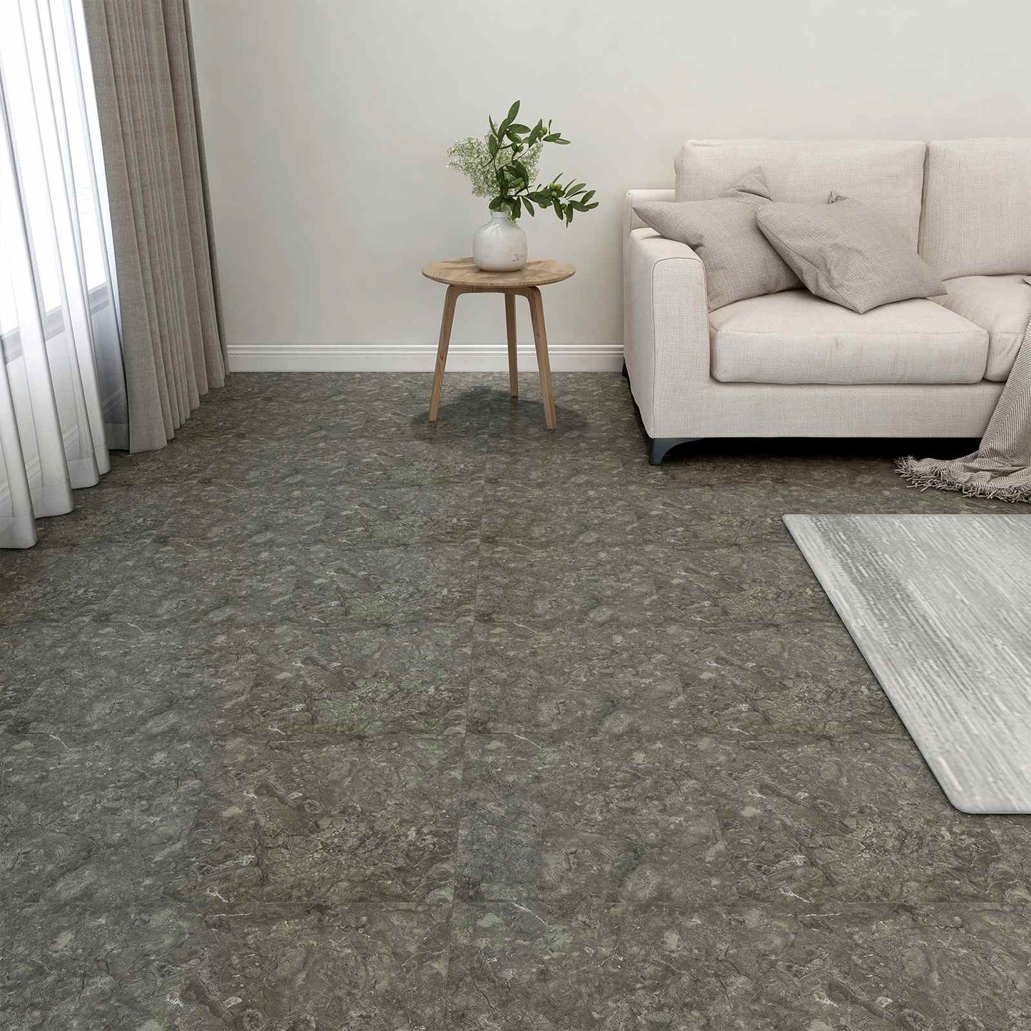 Podlahová Prkna 5,11 M² 55 Pcs Pvc Šedá A Bílá