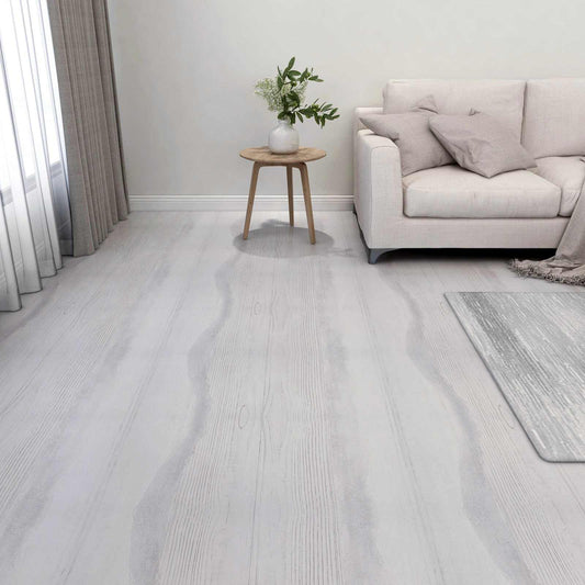 Podlahová Prkna 5,11 M² 55 Pcs Pvc Bílá A Světlá Šedá