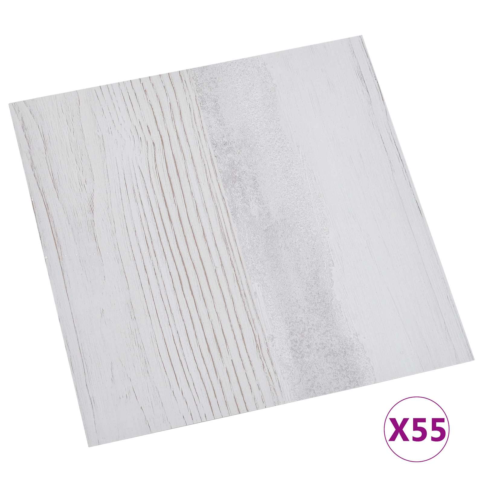 Podlahová Prkna 5,11 M² 55 Pcs Pvc Bílá A Světlá Šedá