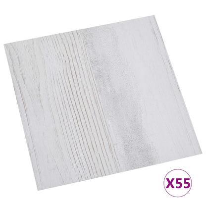 Podlahová Prkna 5,11 M² 55 Pcs Pvc Bílá A Světlá Šedá