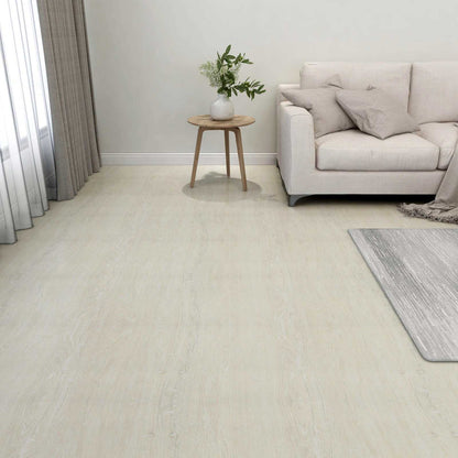Podlahová Prkna 5,11 M² 55 Pcs Pvc Krémově Bílá