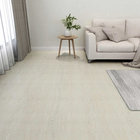 Podlahová Prkna 5,11 M² 55 Pcs Pvc Krémově Bílá