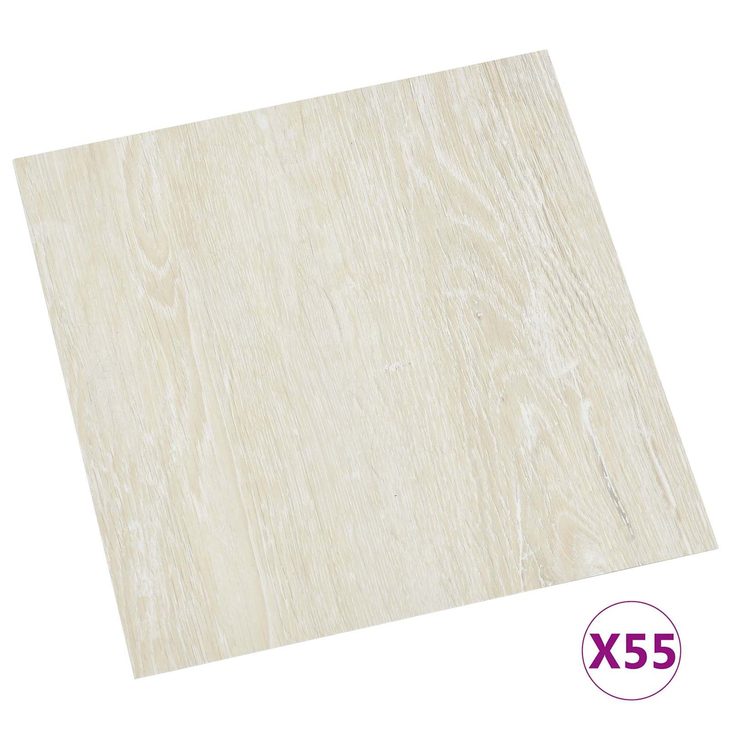 Podlahová Prkna 5,11 M² 55 Pcs Pvc Krémově Bílá