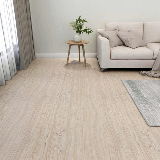 Podlahová Prkna 5,11 M² 55 Pcs Pvc Bílá A Dřevěná Barva