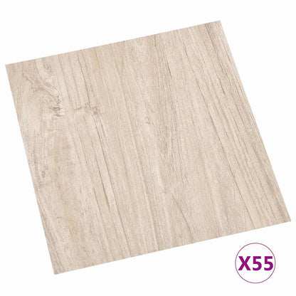 Podlahová Prkna 5,11 M² 55 Pcs Pvc Bílá A Dřevěná Barva