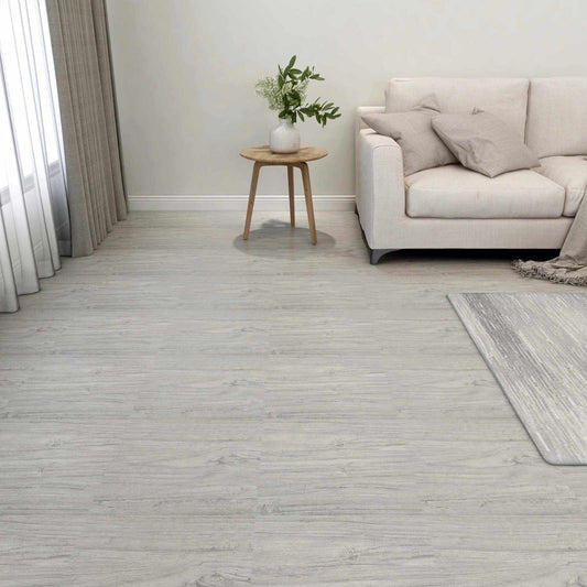 Podlahová Prkna 5,11 M² 55 Pcs Pvc Šedá A Dřevo