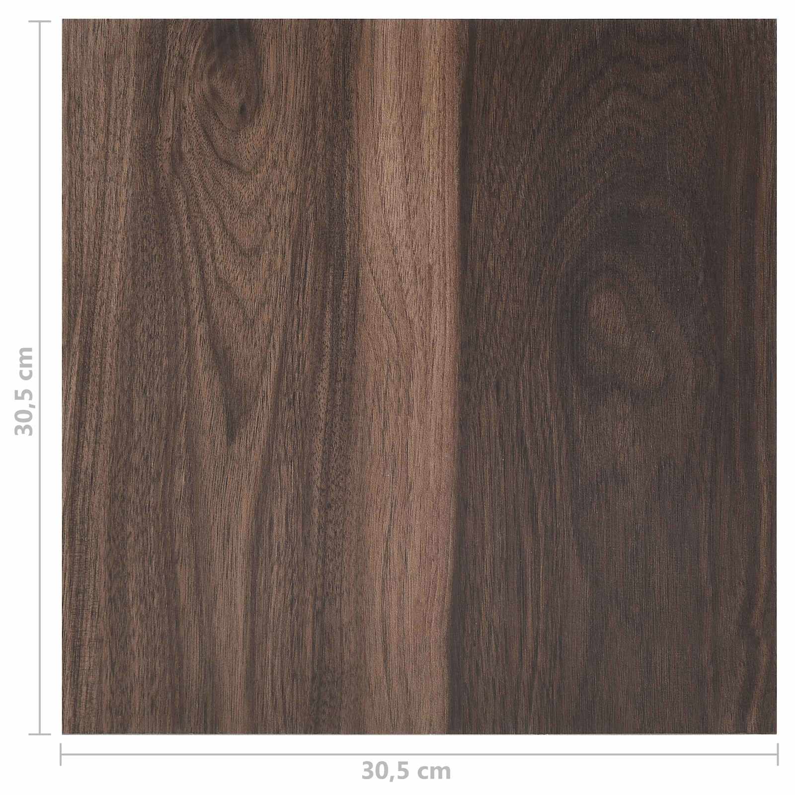 Podlahová Prkna 55 Pcs Tmavě Hnědá 5,11 M² Pvc