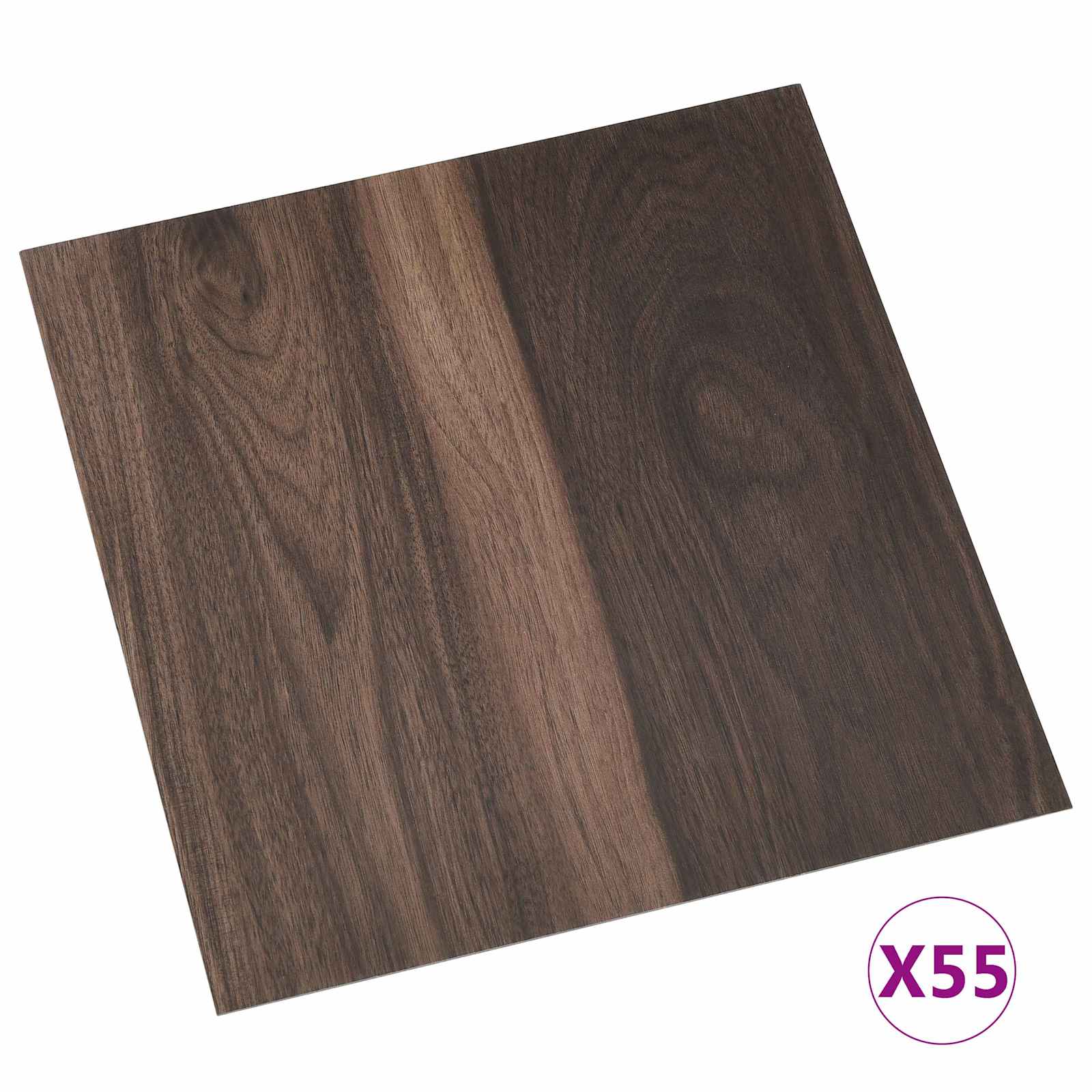 Podlahová Prkna 55 Pcs Tmavě Hnědá 5,11 M² Pvc