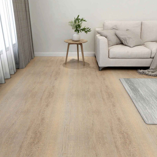 Podlahová Prkna 5,11 M² 55 Pcs Pvc Světle Šedá, Tmavě Hnědá