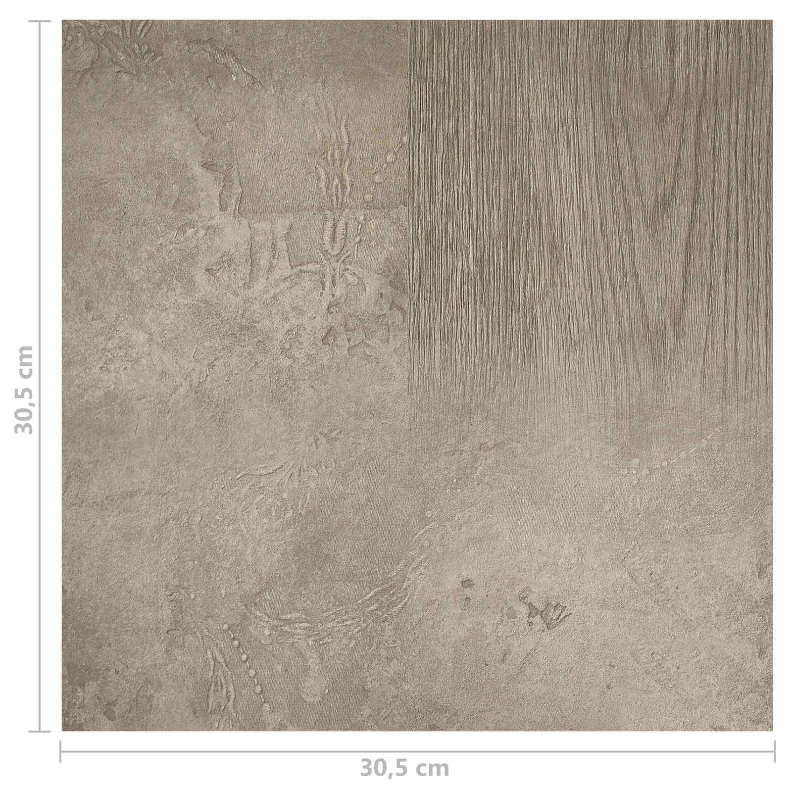 Podlahová Prkna 5,11 M² 55 Pcs Pvc Tmavě Hnědá A Šedá