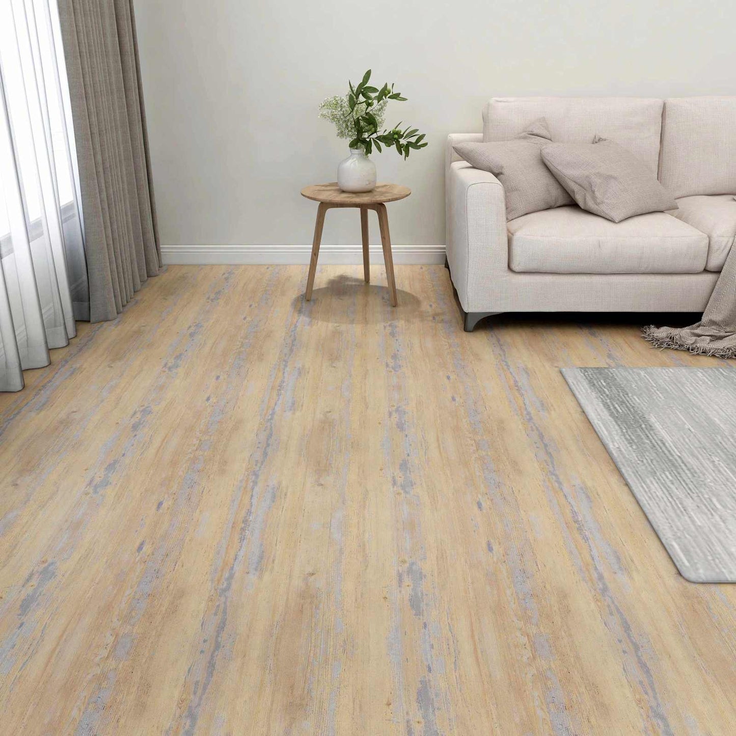 Podlahová Prkna 5,11 M² 55 Pcs Pvc Hnědá A Šedá
