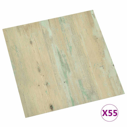 Podlahová Prkna 5,11 M² 55 Pcs Pvc Bílá A Světle Hnědá