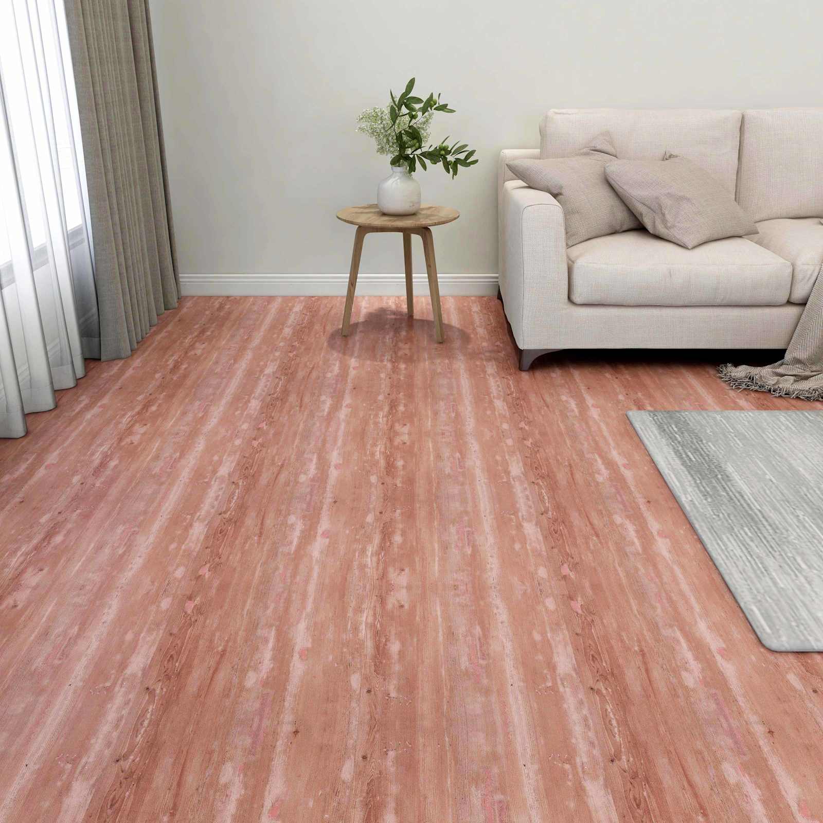 Podlahová Prkna 55 Pcs Červená 5,11 M² Pvc