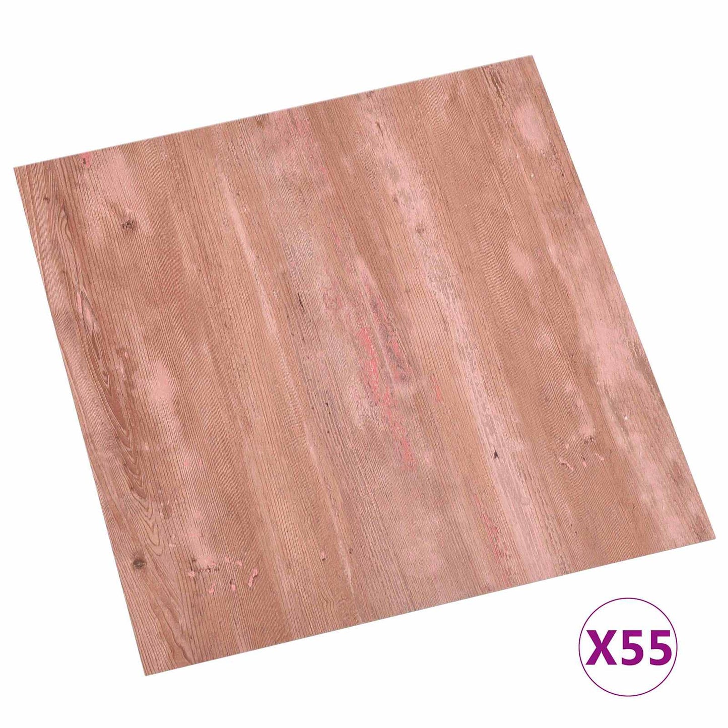 Podlahová Prkna 55 Pcs Červená 5,11 M² Pvc