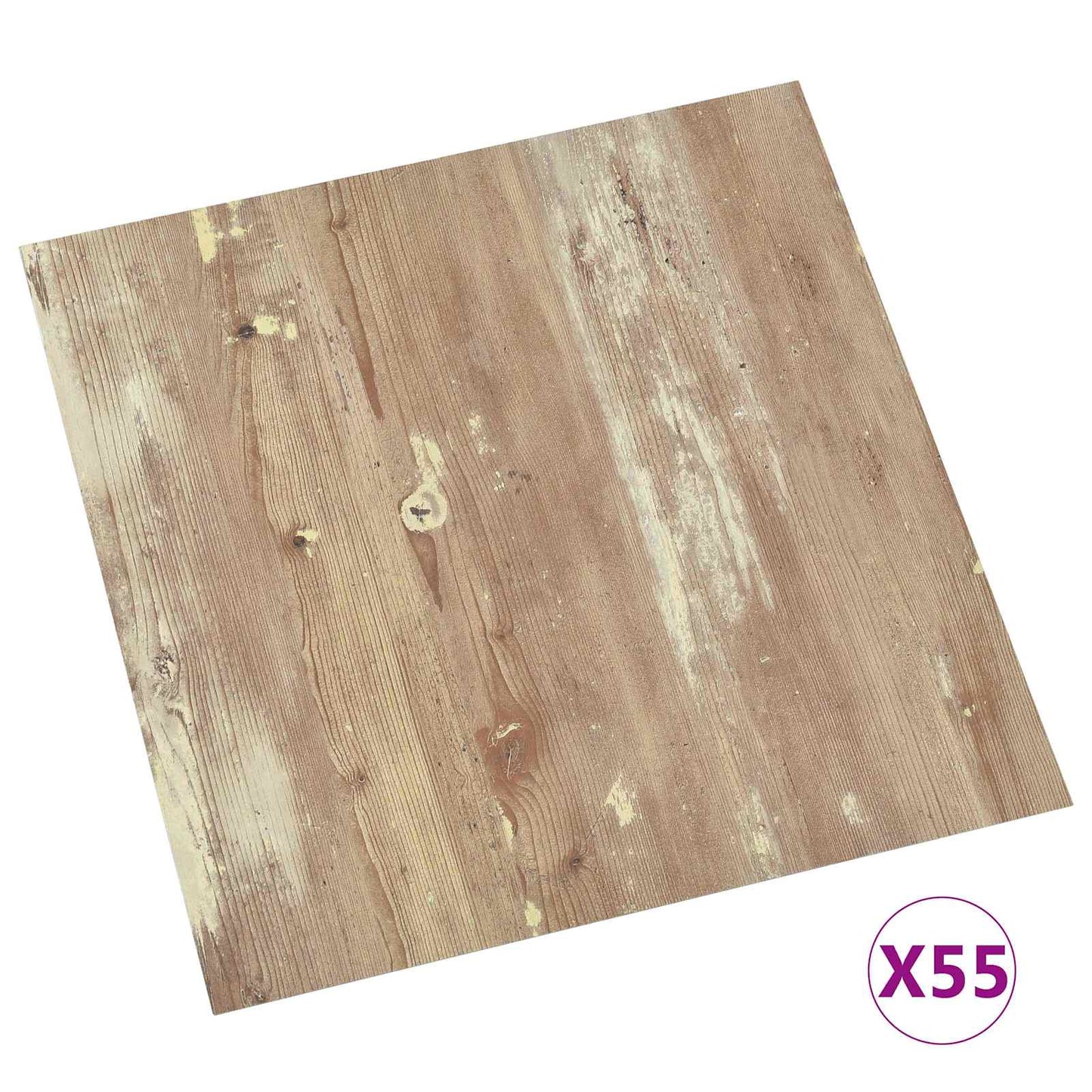 Podlahová Prkna 5,11 M² 55 Pcs Pvc Krémová A Světlehnědá