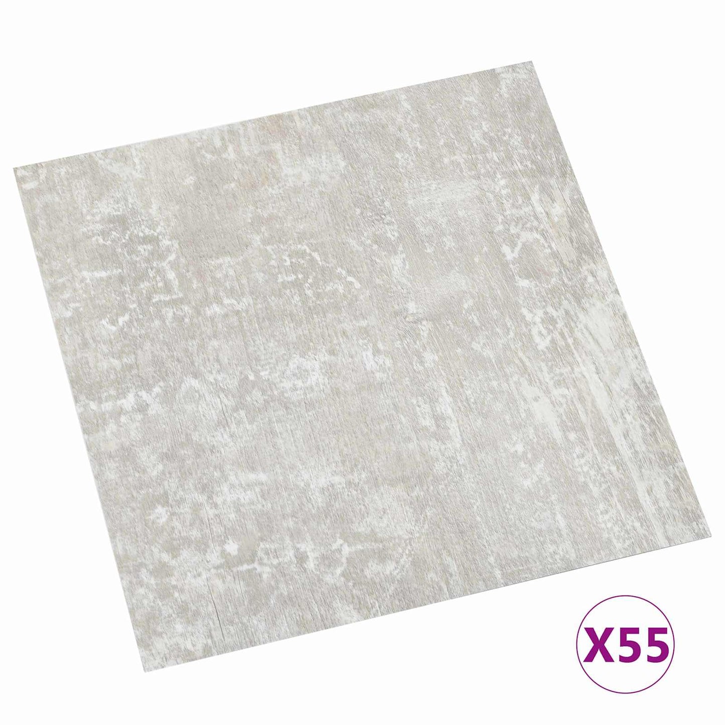 Podlahová Prkna 5,11 M² 55 Pcs Pvc Bílá A Dřevo