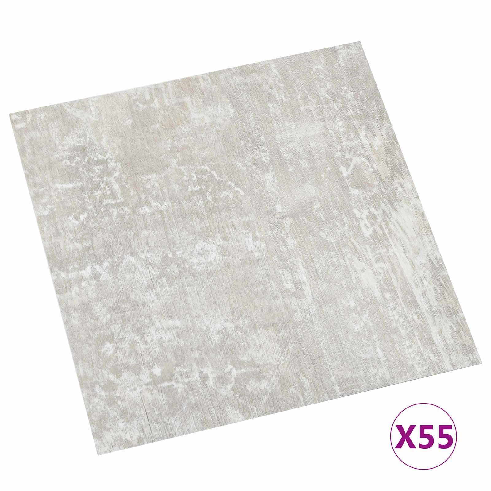Podlahová Prkna 5,11 M² 55 Pcs Pvc Bílá A Dřevo