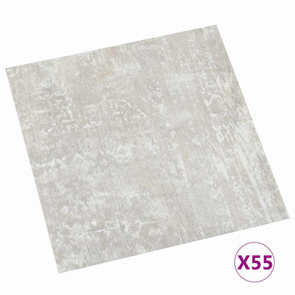 Podlahová Prkna 5,11 M² 55 Pcs Pvc Bílá A Dřevo