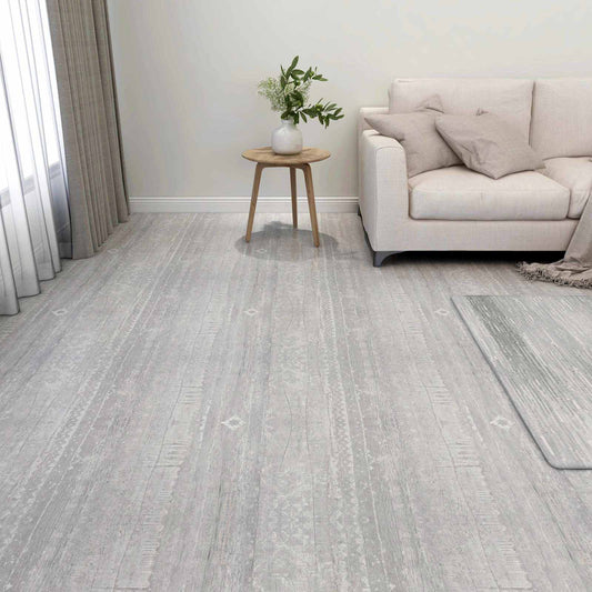 Podlahová Prkna 5,11 M² 55 Pcs Pvc Světle Šedá A Bílá