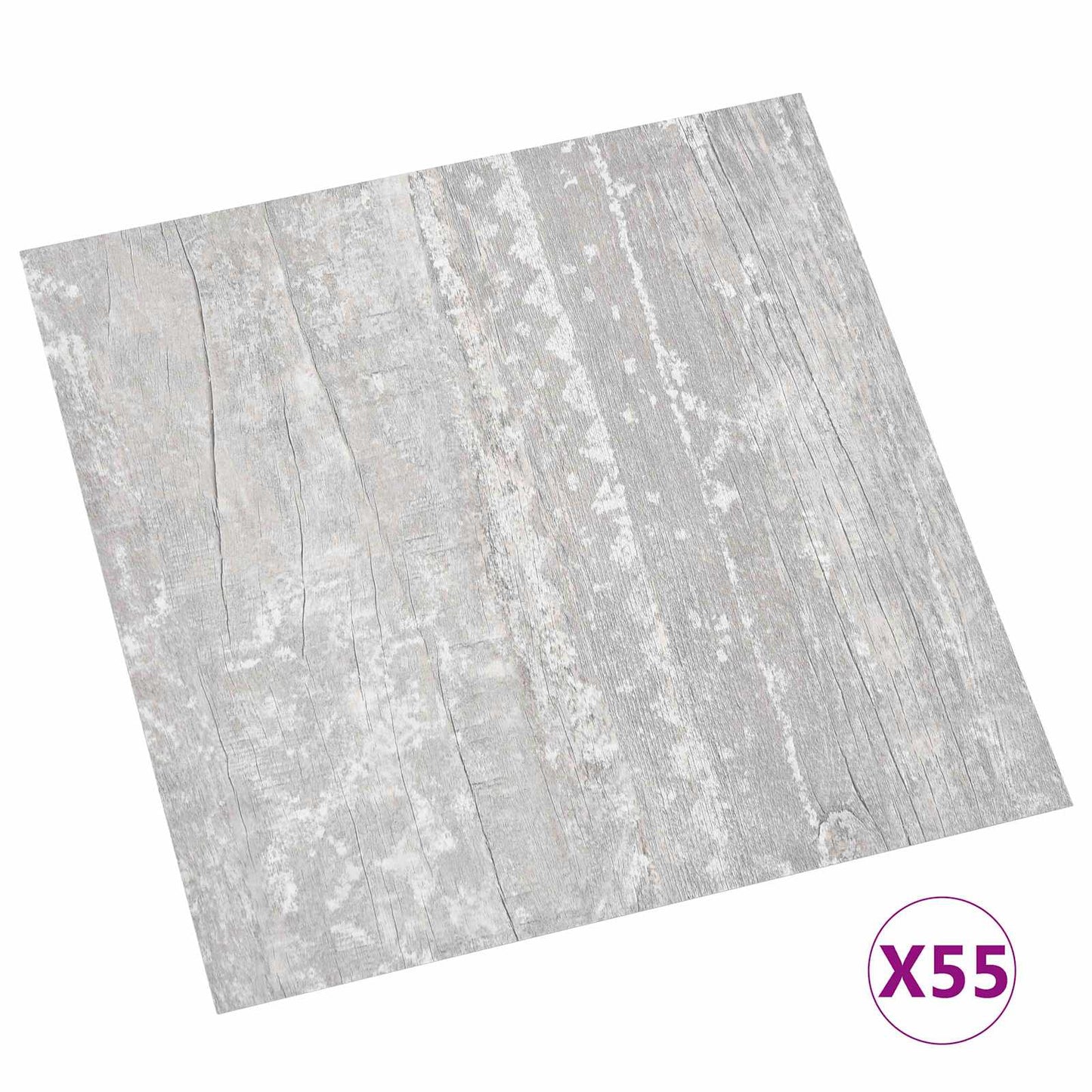 Podlahová Prkna 5,11 M² 55 Pcs Pvc Světle Šedá A Bílá