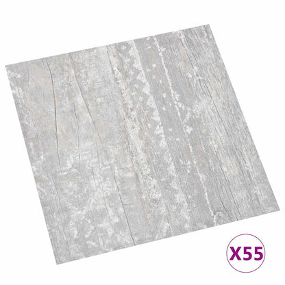 Podlahová Prkna 5,11 M² 55 Pcs Pvc Světle Šedá A Bílá